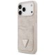 Guess iPhone 17 Pro Max dėklas 4G Double Card Triangle, rožinis