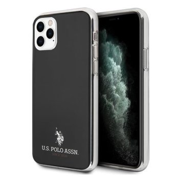 Apple iPhone 11 Pro Max 6.5" US Polo Shiny Case Cover (USHCN65TPUBK), Black