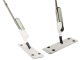 Flat mop with spray, rotating, 3 microfiber pads, white
