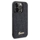 Guess dėklas iPhone 14 Pro Max telefonui Disco Metal Script, juodas
