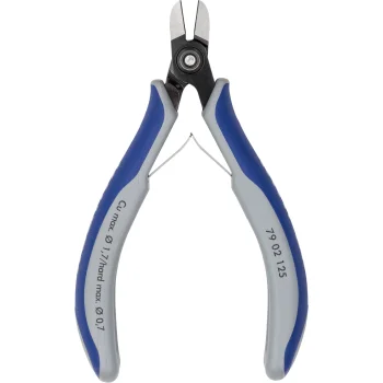 Precizinės elektronikos šoninio kirpimo replės KNIPEX 79 02 125, 125 mm