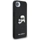 Karl Lagerfeld Fixed Glitter dėklas telefonui iPhone 16e, juodas