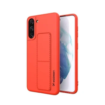 Wozinsky Kickstand Case dėklas su stovu modeliui Samsung Galaxy S21+ 5G, raudonas