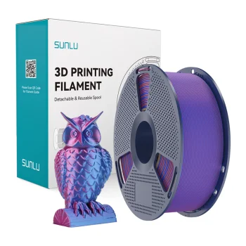 Sunlu PLA+ Silk Dual Color 3D spausdinimo plastikas (raudonas ir mėlynas)