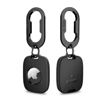 Apsauginis dėklas Tech-Protect Velar Apple AirTag 1 / 2 su karabinu, juodas