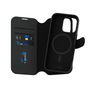 Panzerglass 1330 Tango 2in1 MagSafe atverčiamasis dėklas iPhone 16 Pro, juodas