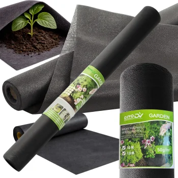 Stora juoda agrodanga 50g 1x10m piktžolių kontrolės mulčiavimo danga