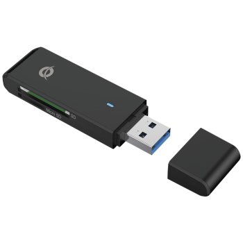 Conceptronic BIAN02B USB 3.0 SD ir microSD kortelių skaitytuvas, juodas