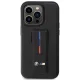 BMW Grip Stand Hot Stamp dėklas, skirtas iPhone 14 Pro, juodas