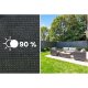 Plonos šešėliavimo tinklas 1.2x25 m, 140g/m² su 50 spaustukų, pilkas