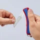 Sulenkiamas elektriko peilis KNIPEX 16 20 50 SB, 80 mm, raudonas / mėlynas