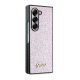 Guess 4G Glitter Script dėklas, skirtas Samsung Galaxy Z Fold 6, rožinis