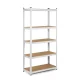 Humberg 4847 Metal Storage Shelving Unit, 180 x 90 x 40 cm, White
