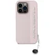 Karl Lagerfeld dėklas iPhone 15 Pro Max telefonui Saffiano Rhinestones & Charm, rožinis