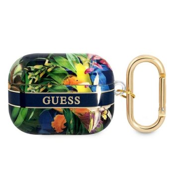 Guess AirPods Pro dėklas Flower Strap, mėlynas