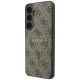Guess Embossed 4G Ring Classic Logo MagSafe dėklas telefonui Samsung Galaxy S26 FE, rudas
