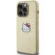 Hello Kitty dėklas iPhone 14 Pro telefonui Leather Kitty Head MagSafe, auksinis