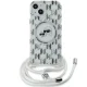 Karl Lagerfeld dėklas iPhone 15 / 14 / 13 Crossbody Monogram, skaidrus