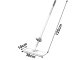 Flat Mop with Built-in Wringer 125cm, White