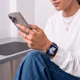 Tech-Protect Silicone dirželis Apple Watch 44 / 45 / 46 / 49 mm, tamsiai mėlynas