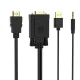 Orico XD-VATH VGA + 3.5 mm į HDMI laidas su USB maitinimu 5m Juodas
