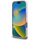 Guess Grained Hot Stamp Peony Triangle Logo MagSafe dėklas iPhone 16 Pro Max, rožinis