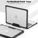 Tech-Protect SmartShell Pro dėklas MacBook Pro 14 2021-2025 su stovu, juodas/skaidrus