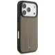 Mercedes dėklas iPhone 17 Pro telefonui Leather The Move MagSafe, kreminis