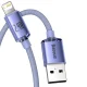 USB to Lightning Cable Baseus Crystal Shine 2.4A 2m Purple
