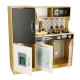 Children\'s Wooden Kitchen with Refrigerator and Chalkboard LULILO, Gold