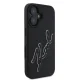 Karl Lagerfeld dėklas iPhone 16 telefonui 3D Rubber Signature, juodas