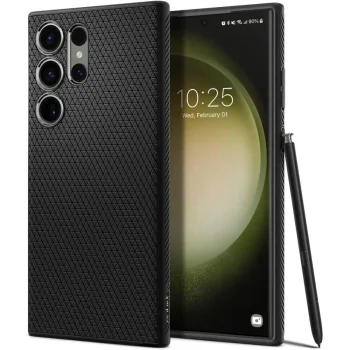 Spigen Liquid Air dėklas, skirtas Samsung Galaxy S23 Ultra, Matte Black