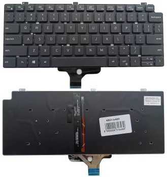 Klaviatūra Dell Latitude 7310 su apšvietimu, US, juoda