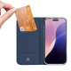 Dux Ducis Skin Pro knygutės tipo dėklas, skirtas iPhone 16 Pro, mėlynas