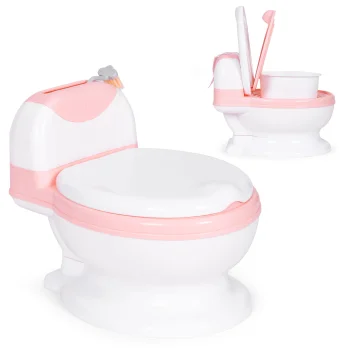 Ecotoys naktipuodis su nuimamu dubenėliu ir šepečiu, rožinis