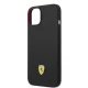 Ferrari Silicone Metal Logo MagSafe dėklas skirtas iPhone 14, juodas