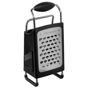 Keturpusė tarka Microplane 4-Sided Box Grater, juoda/sidabrinė