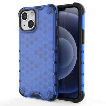 Apsauginis dėklas Honeycomb skirtas iPhone 13 mini su TPU, mėlynas