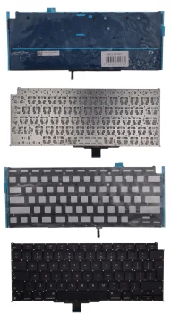 Nešiojamojo kompiuterio klaviatūra Apple A2337, A2179 UK su apšvietimu, Juoda