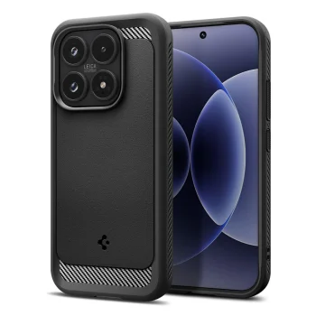 Spigen Rugged Armor dėklas telefonui Xiaomi 17, juodas