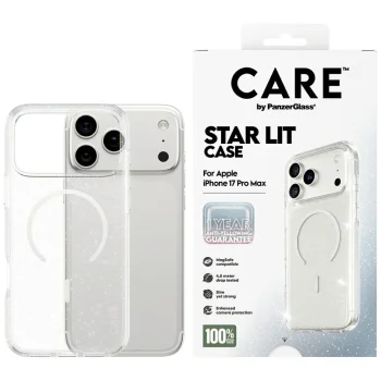 PanzerGlass iPhone 17 Pro Max Case Urban Explorer MagSafe, Clear Glitter