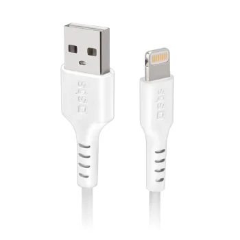 SBS TECABLEUSBIP589W USB-A – Lightning laidas 1 m 15 W, baltas
