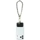 Guess Universal Hand Strap Saffiano Chain 4G Charm riešo dirželis, juodas