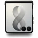 Guess Magnetic Ring Stand Grained Classic Logo MagSafe dėklas Samsung Galaxy Z Flip 8, smėlio