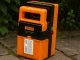 Nešiojamas elektrinis kempingo dušas su USB siurbliu, oranžinis/pilkas