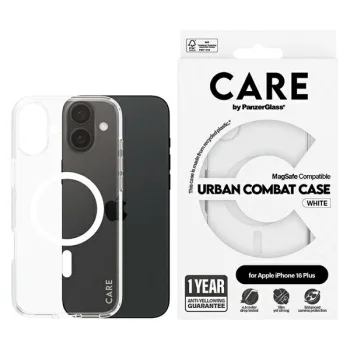 CARE by PanzerGlass Flagship Case for iPhone 16 Plus, White (MagSafe)