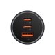 Baseus Golden Contactor Pro car charger USB-A + 2x USB-C 65W dark gray (CGJP010013)