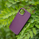 Satininis kietas dėklas Apple iPhone 16 (6.1\"), bordo spalvos