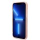 Guess GUHMP14MHTCMP Gold Outline Translucent MagSafe dėklas iPhone 14 Plus (Rausvas)