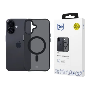 3mk iPhone 17 dėklas Smoke MagCase, juodas pusiau skaidrus
